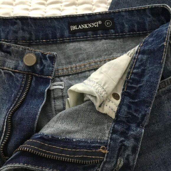 BLANKNYC Women High Rise Wide-Leg Jeans 100% Cotton Denim NWT Sz 31 Weekend Edit - Picture 9 of 12